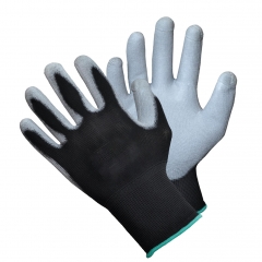 Flexible Polyurethane palm coated work glove with Touch screen compatible fingertips
