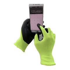 Waterproof Oil Resistant Nitrile Dip Grip Touch Screen Work Gardening Gloves for Gardener Automotive Construction