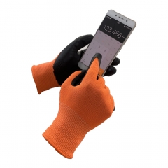 Waterproof Oil Resistant Nitrile Dip Grip Touch Screen Work Gardening Gloves for Gardener Automotive Construction