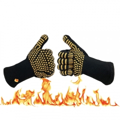 500 Degrees High Heat resistant Hot bbq grill Gloves for Kitchen Oven Fireplace Barbecue Grilling