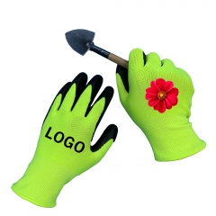 Custom Logo Waterproof Nitrile coated Grip Touch Screen Safety Work Garden Gloves for Gardener Automotive Construction