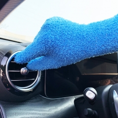 Premium Easy clean Microfiber Dust cleaning Automobile Car Auto Wash Mitt glove for household glass Table Window SCRATCH FREE