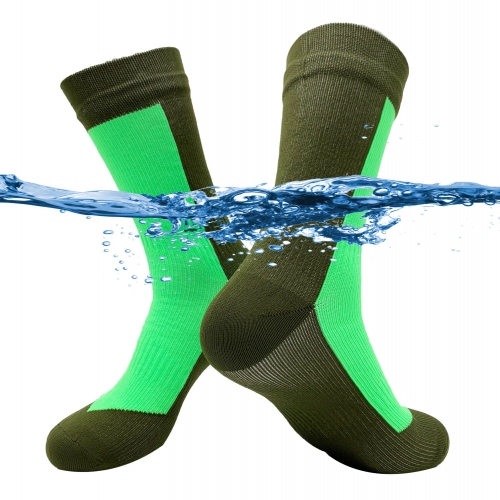 SGS Certified 100% Water Proof Merino Wool Coolmax Lined Waterproof Breathable Socks Outdoor Hiking Trekking