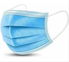 In stock 3 Ply Disposable face Mask respirator non woven Pleated Three layers Blue mask kids adults White Face mask Earloop