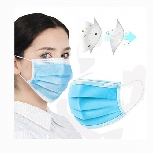 3 layers Disposable face Mask Three ply Non woven Dust proof Blue mask kids adults Ear loop Face mask Fast delivery In stock