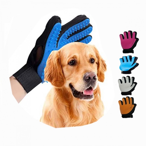 255 Soft Silicone Tips Pet Dog Grooming Glove Hair Fur Deshedding Bath Glove Tool Remover Mitt Brush Mesh Massage glove Cat