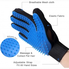 255 Soft Silicone Tips Pet Dog Grooming Glove Hair Fur Deshedding Bath Glove Tool Remover Mitt Brush Mesh Massage glove Cat