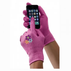 Custom logo Waterproof Women Garden Glove Latex palm coated lady Bambooc Touch screen Nitrile Landscaping glove