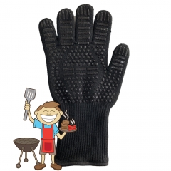 Free sample Customized Aramid Grill Barbecue Glove 1472F Extreme Heat Resistant Glove Oven BBQ Gloves for Kitchen Cooking