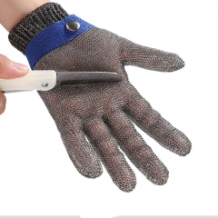 Deliwear Mesh Wire Stainless Steel Butcher Cut Resistant Gloves for Meat Cutting Fish Processing fittings clip holder Anti-cut