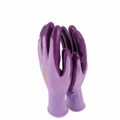 Deliwear Wholesale Ladies Children Floral Nitrile Coated Garden Work Gloves for Planting Weeding Seeding