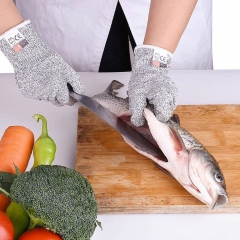Deliwear HPPE EN388 Food Grade Level 5 Cut Proof Safety Anti-cutting Work Gloves for Kitchen Food Processing Butcher Tool