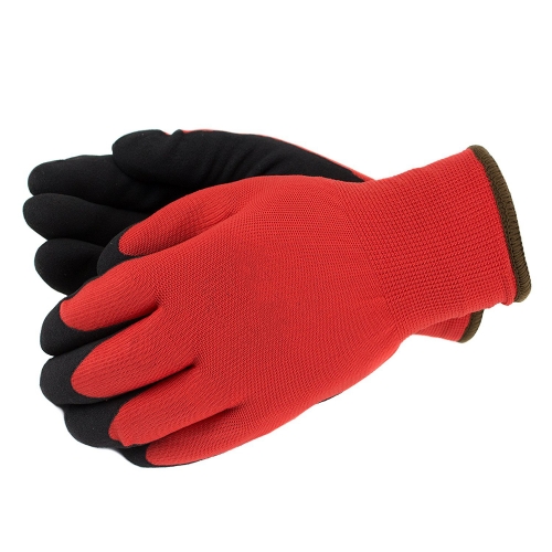 EN511 Cold protection Lime Rubber Coating Double Layers Thermal Lined Chiller Work Safety Gloves for Cold Weather