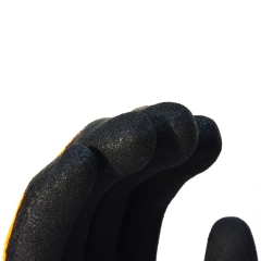 EN511 Cold protection Hi Vis Double Micro Finish Latex Grip Thermal Work Gloves for Cold Storage Workers