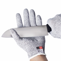 Deliwear HPPE EN388 Food Grade Level 5 Cut Proof Safety Anti-cutting Work Gloves for Kitchen Food Processing Butcher Tool