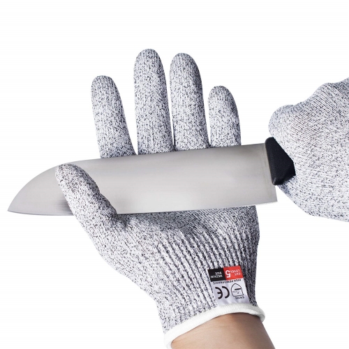 CPTDCL Safety Work Gloves Stab Resistant 316 Stainless Steel Metal Mesh Butcher Glove Level 5 Protection(L)