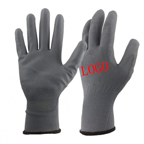 OEM Coated Anti-Cut Fingertip PU Gloves for Steel Glass Industry