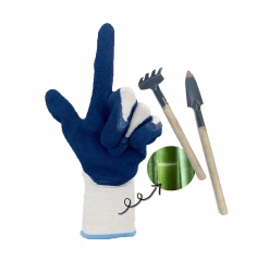 CE certified high quality durable custom nitrile&latex Coated Bamboo Fiber Sensitivity bamboo Working Glove for garden home job