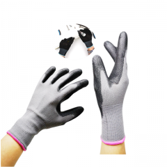 Good price EN388 nylon pu gloves durable work gloves pu white easy grip gloves guante de seguridad for automotive assembly