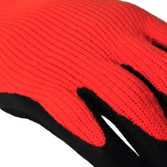 EN388 Hi Vis Double Micro Finish Latex Cold Storage Workers Grip Thermal Work Gloves for winter