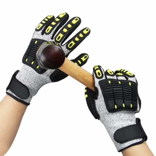 Anti-Shock TPR Impact protection gloves Shock Absorber Mechanical Rescue Non-Slip construction work gloves for industry Anti-Collision