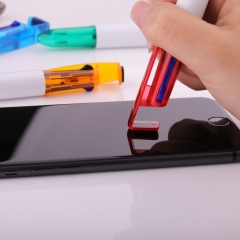 Multi Color Cell Phone Stand Pen with Screen Cleaner
