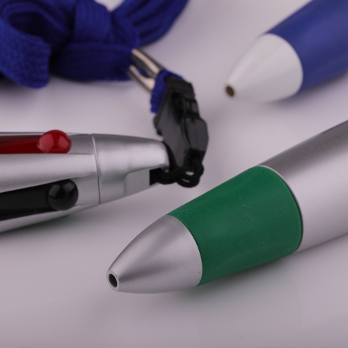 4 color pen with lanyard