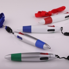4 color pen with lanyard