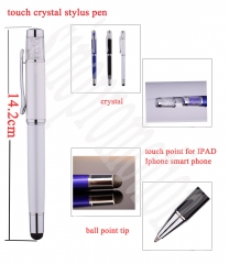 Metal Touch Crystal Stylus Pen