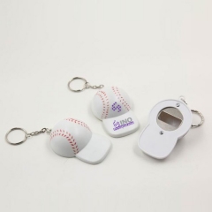 Baseball Cap Bottle Opener Keychain