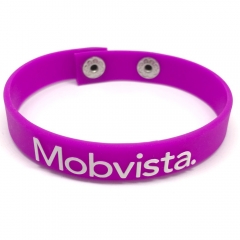 Silicone Wristband with Button