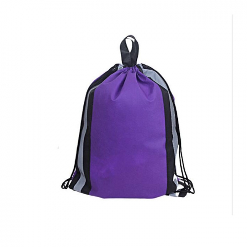 Reflective Strip Drawstring Backpack