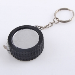 Tire Shaped Custom Tape Measure w/ Keychain