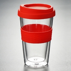 Double Walled Tumbler with Silicon Lid