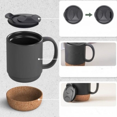 Ceramic Mug with Cork Bottom