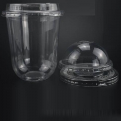 Clear Cup with Straw Slotted Lid