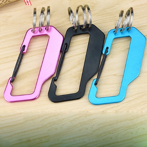 Flat Carabiner Triple Keychain