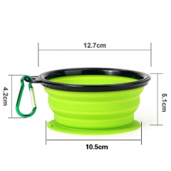 Collapsible Silicone Pet Bowl with Sucker