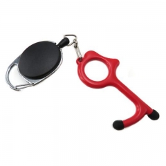 Zero Touch Door Opener with Stretchable Keyring