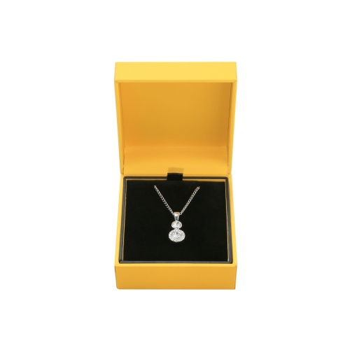 custom paper velvet jewelry pendant display packaging necklace gift box