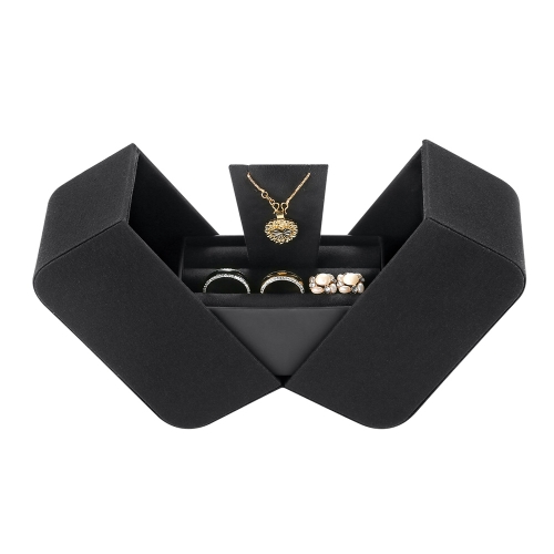 custom decorative storage jewelry set ring necklace earring velvet jewelry box