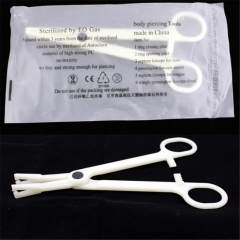 25 pcs/lot Sterilized Disposable Slotted Pennington Forceps