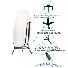 Fasunry 2 Pack Upgraded Plate Display Stands, 4 Inch Anti-Slip Iron Mobile Phone Stands, Compatible 3 to 5 Inch Decorative Plates and Artworks