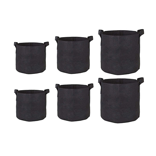 Fasunry Grow Bags 5 Gallon/7 Gallon/10 Gallon, 6 Pack Durable Fabric Planting Pots with Strap Handles, Perfect for Vegetables and Fruits