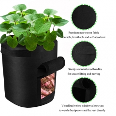 Fasunry Potato Grow Bags 7 Gallon, Durable Fabric Planting Pots with Strap Handles, Perfect for Vegetables and Fruits