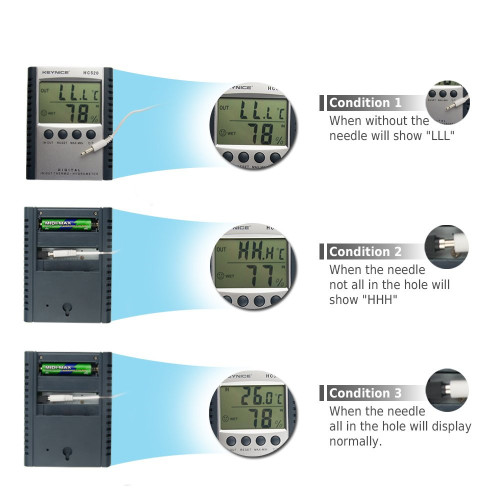 THERMOMETER AND HYGROMETER WITH PROBE