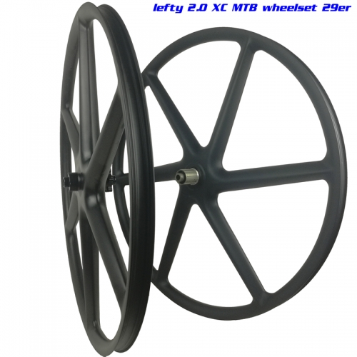 [CB29XC30] Lefty 1.0/2.0 29er 30mm Width Carbon Mountain 29" Wheel Six-Spoke Clincher Tubeless Compatible 6 spoke mtb wheel