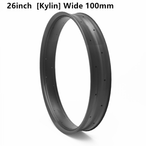 [CB26FTKL100] [Kylin] 100mm Width Carbon Fat Bike 26" rim Double Wall Hookless Tubeless Compatible