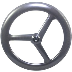 [CBRDW3-27mm] 27mm tubeless carbon 3 spoke wheels 700c bicycle carbon road track fixed tri spoke wheels Tubular  disc braking wheels