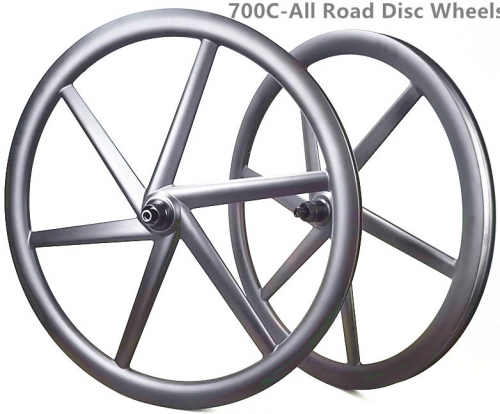[CB6DS3140SL] 700C Road Disc Brake 31mm Width Depth 40mm Gravel Bike Carbon 6 Spoke  Wheels Six-Spoke Hooklees Tubeless Compatible 6 spoke Road wheel